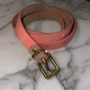 J.Crew Peach Patent Leather 0.5” Belt - M